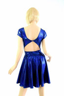 Twist Back Cap Sleeve Skater Dress - Coquetry Clothing