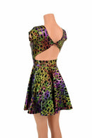 Twist Back Cap Sleeve Skater Dress - Coquetry Clothing