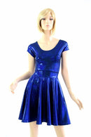 Twist Back Cap Sleeve Skater Dress - Coquetry Clothing