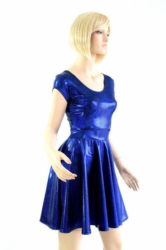 Twist Back Cap Sleeve Skater Dress - Coquetry Clothing