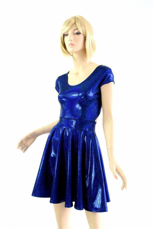 Twist Back Cap Sleeve Skater Dress - Coquetry Clothing