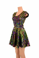 Twist Back Cap Sleeve Skater Dress - Coquetry Clothing