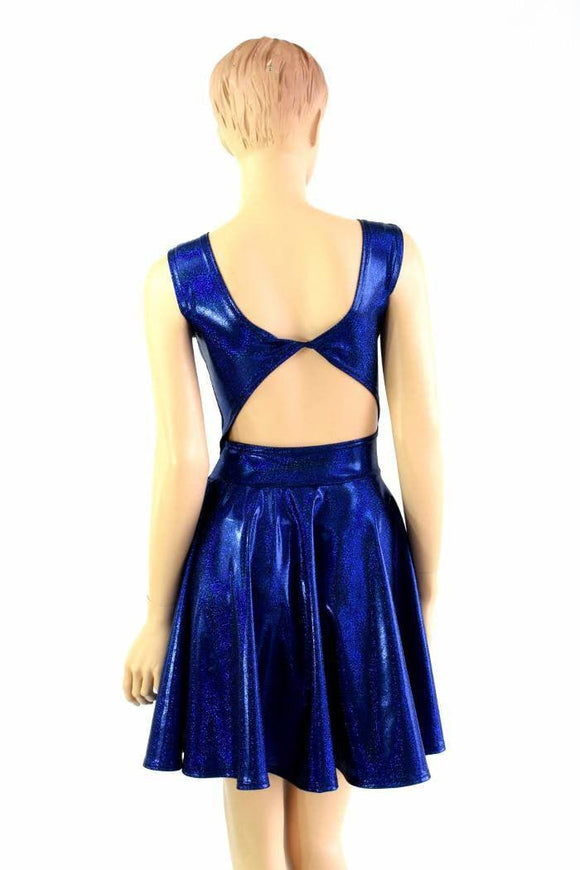 Twist Back Sleeveless Skater Dress - Coquetry Clothing