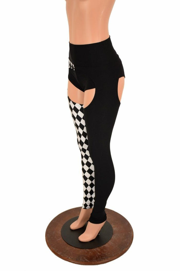 Two Tone High Rise Chaps - 6