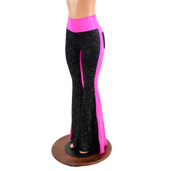 Two Tone High Waist Solar Flares with Back Pockets - Coquetry Clothing