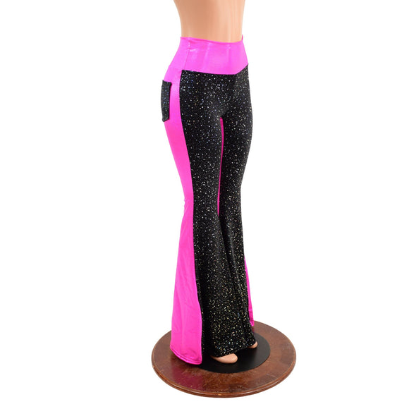 Two Tone High Waist Solar Flares with Back Pockets - Coquetry Clothing