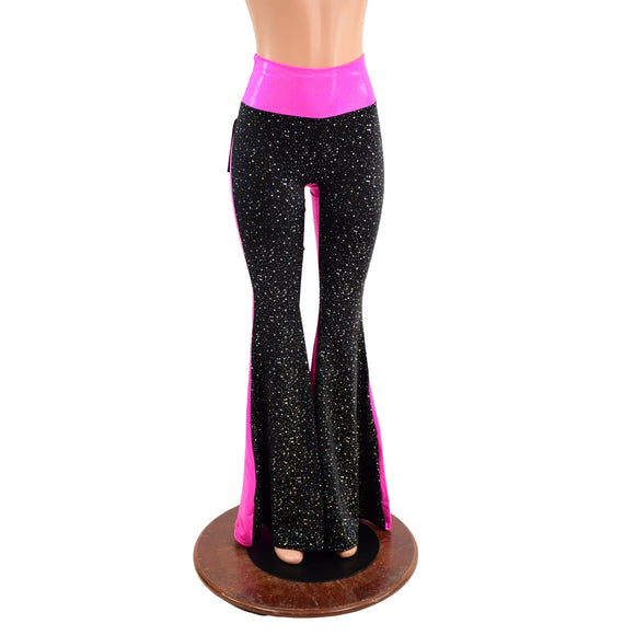 Two Tone High Waist Solar Flares with Back Pockets - Coquetry Clothing