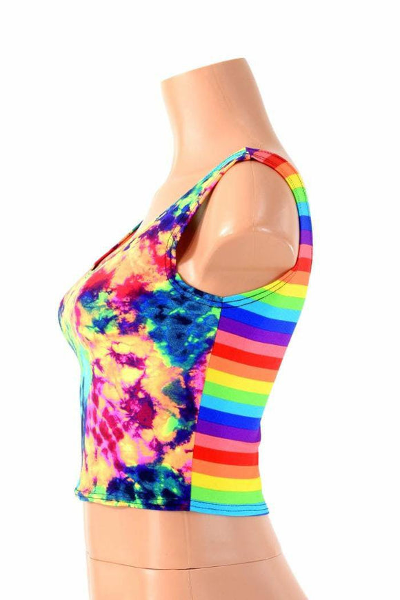 Two Tone Reversible Tank Crop Top - Coquetry Clothing