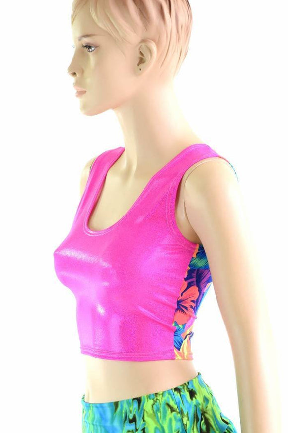Two Tone Reversible Tank Crop Top - Coquetry Clothing