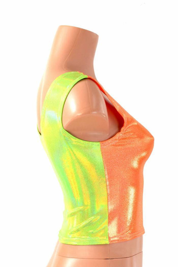 Two Tone Reversible Tank Crop Top - Coquetry Clothing