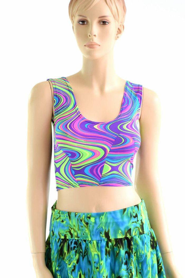 Two Tone Reversible Tank Crop Top - 3