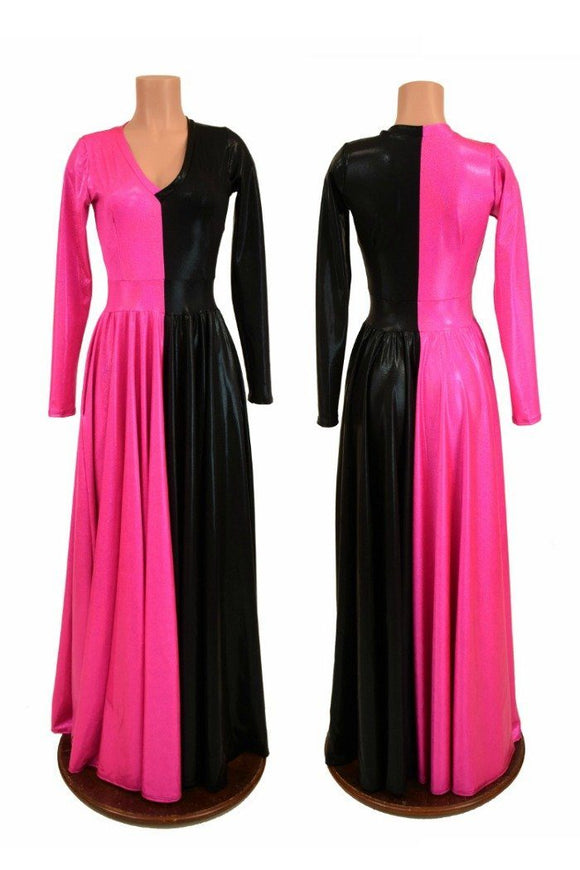 Two Tone Split Circle Cut Gown - Coquetry Clothing
