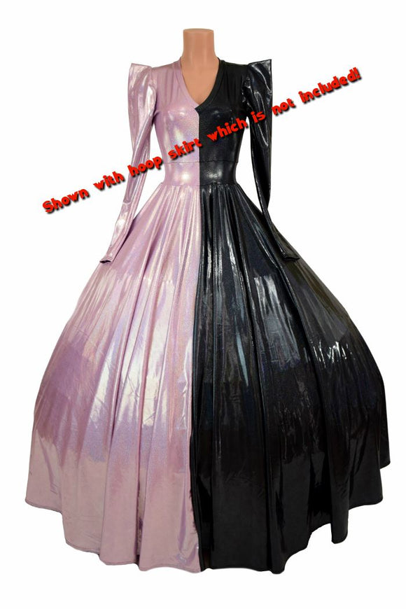 Two Tone Split Circle Cut Gown - Coquetry Clothing