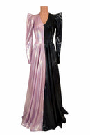 Two Tone Split Circle Cut Gown - Coquetry Clothing