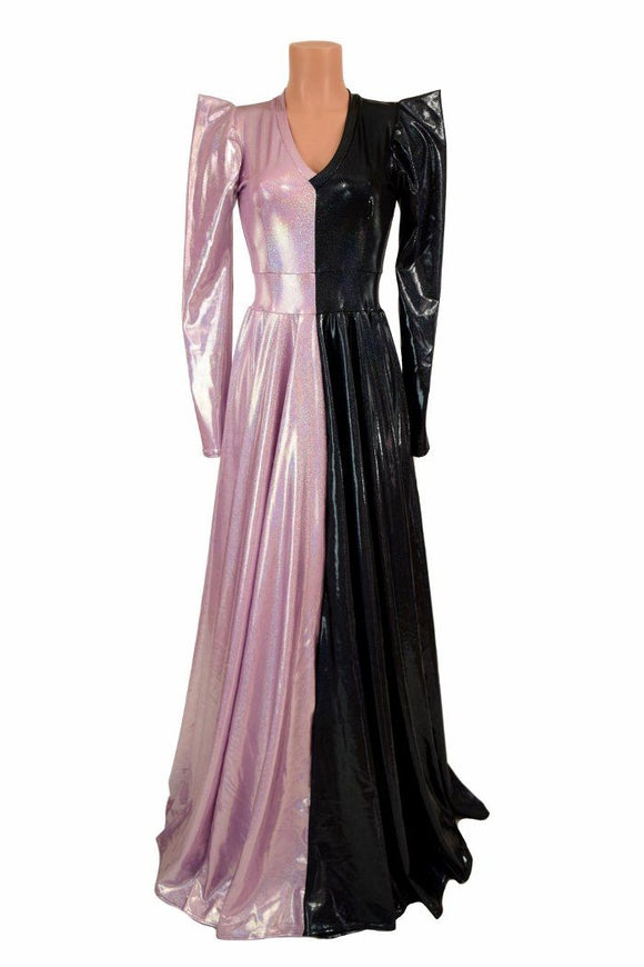 Two Tone Split Circle Cut Gown - Coquetry Clothing