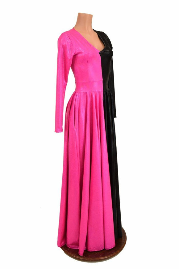 Two Tone Split Circle Cut Gown - Coquetry Clothing