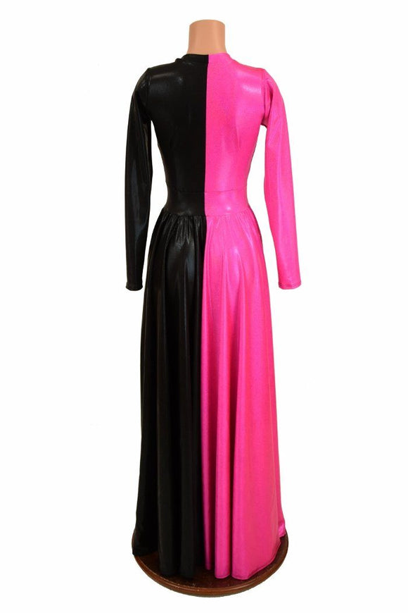 Two Tone Split Circle Cut Gown - Coquetry Clothing