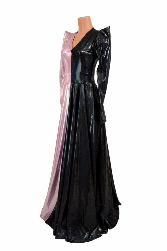 Two Tone Split Circle Cut Gown - Coquetry Clothing