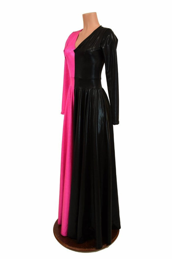 Two Tone Split Circle Cut Gown - Coquetry Clothing
