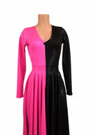 Two Tone Split Circle Cut Gown - Coquetry Clothing