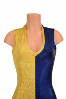 Two Tone V Neck Romper - Coquetry Clothing