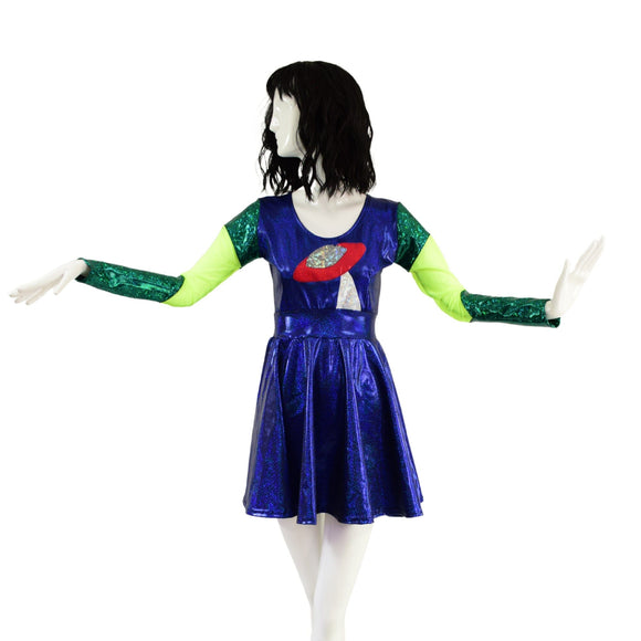 UFO Skater Dress with Mesh Inserts - Coquetry Clothing