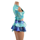 Ultra Mini Open Front Skirt and Wrap And Tie Skirt Set - Coquetry Clothing