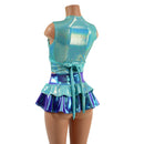 Ultra Mini Open Front Skirt and Wrap And Tie Skirt Set - Coquetry Clothing