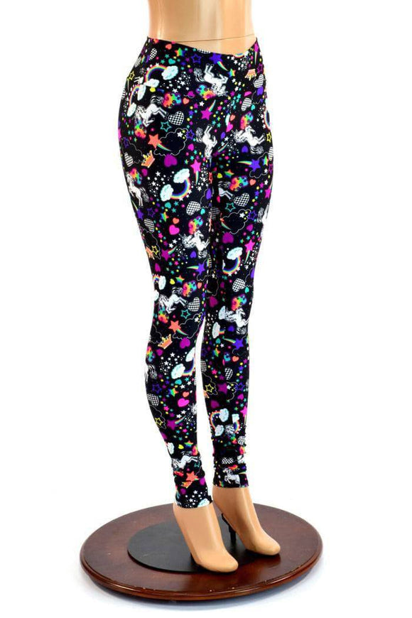 Unicorn and Rainbow High Waist Leggings - Coquetry Clothing