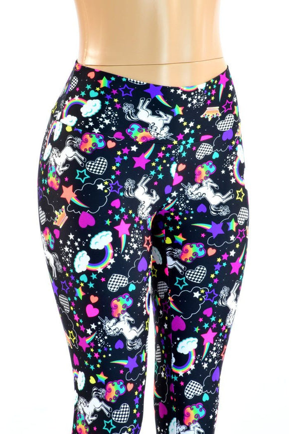 Unicorn and Rainbow High Waist Leggings - Coquetry Clothing