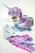 Unicorn Roller Skate and Helmet Cover Set with Tail Sash - 2