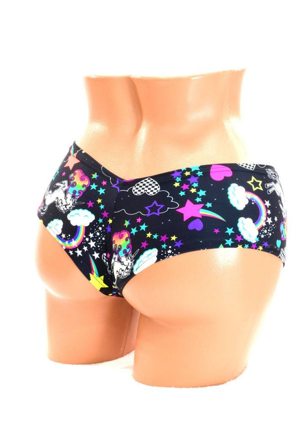 Unicorns and Rainbows Cheeky Booty Short - 4