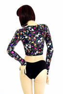 Unicorns and Rainbows Long Sleeve Crop Top - Coquetry Clothing