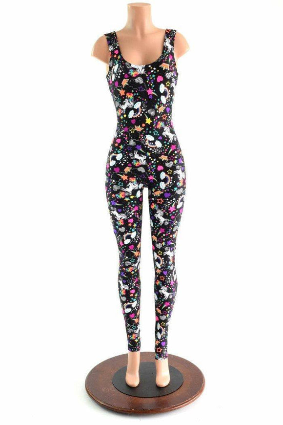 Unicorns and Rainbows Sleeveless Catsuit - Coquetry Clothing