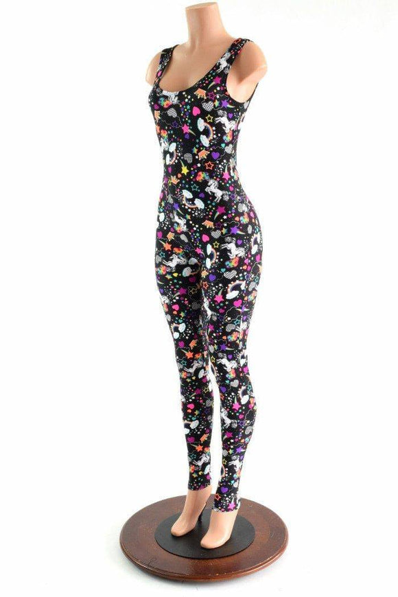 Unicorns and Rainbows Sleeveless Catsuit - Coquetry Clothing