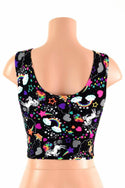 Unicorns and Rainbows Sleeveless Crop Top - 2