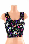 Unicorns and Rainbows Sleeveless Crop Top - 4