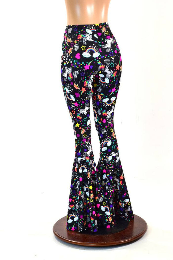 Unicorns & Rainbows High Waist Bell Bottom Flares - 5