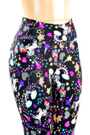 Unicorns & Rainbows High Waist Bell Bottom Flares - Coquetry Clothing