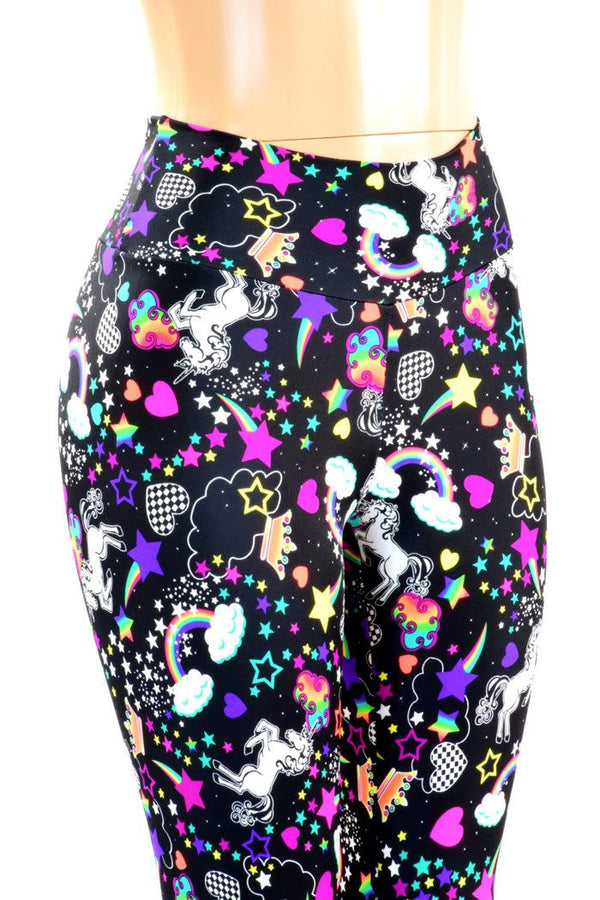 Unicorns & Rainbows High Waist Bell Bottom Flares - 3