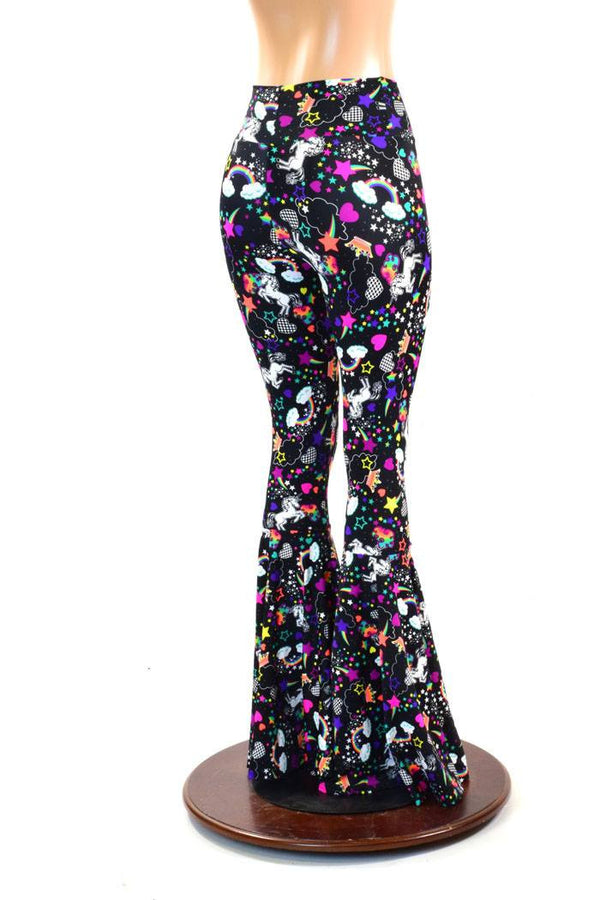 Unicorns & Rainbows High Waist Bell Bottom Flares - 4