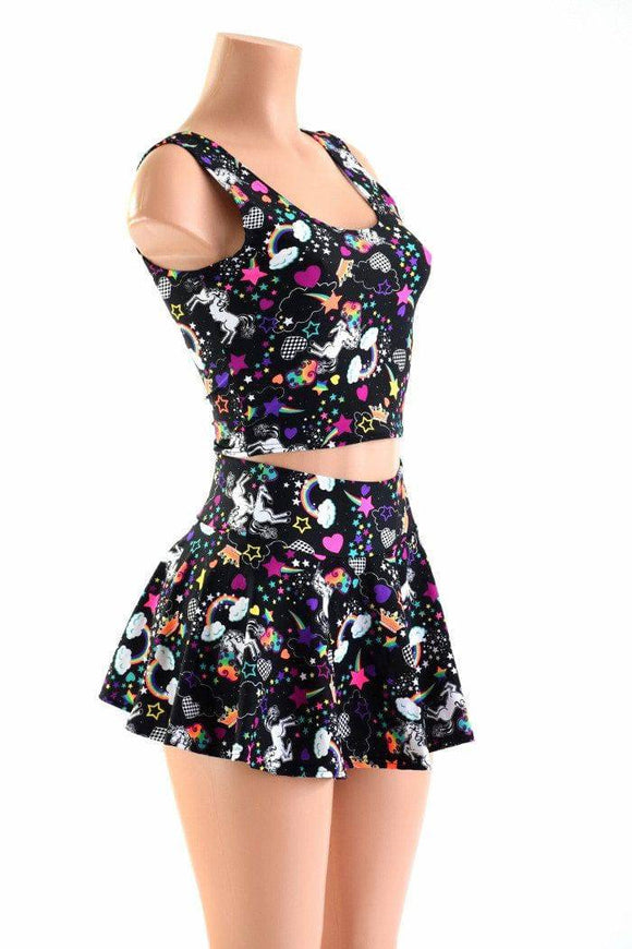 Unicorns & Rainbows Rave Skirt Set - Coquetry Clothing
