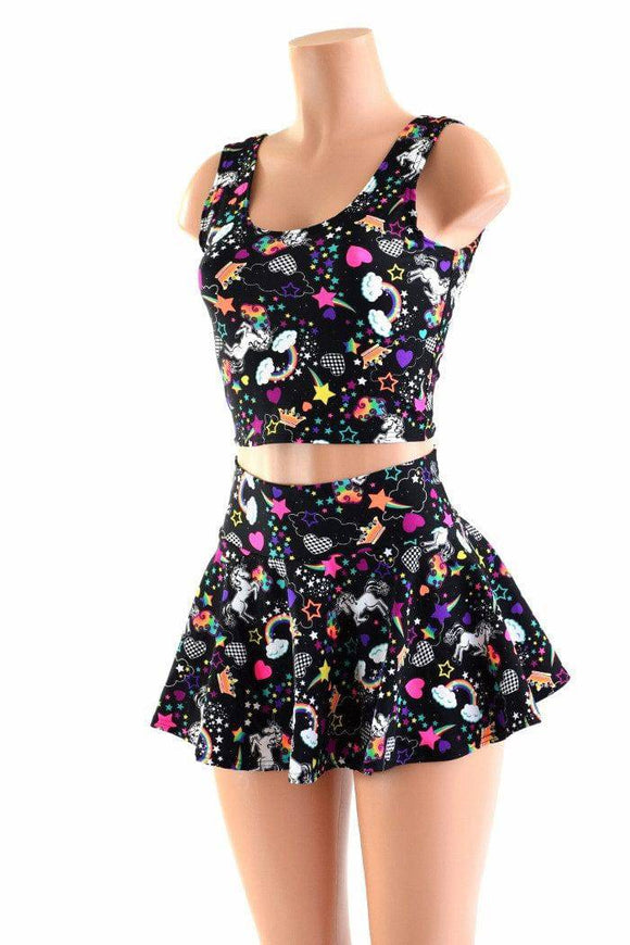 Unicorns & Rainbows Rave Skirt Set - Coquetry Clothing