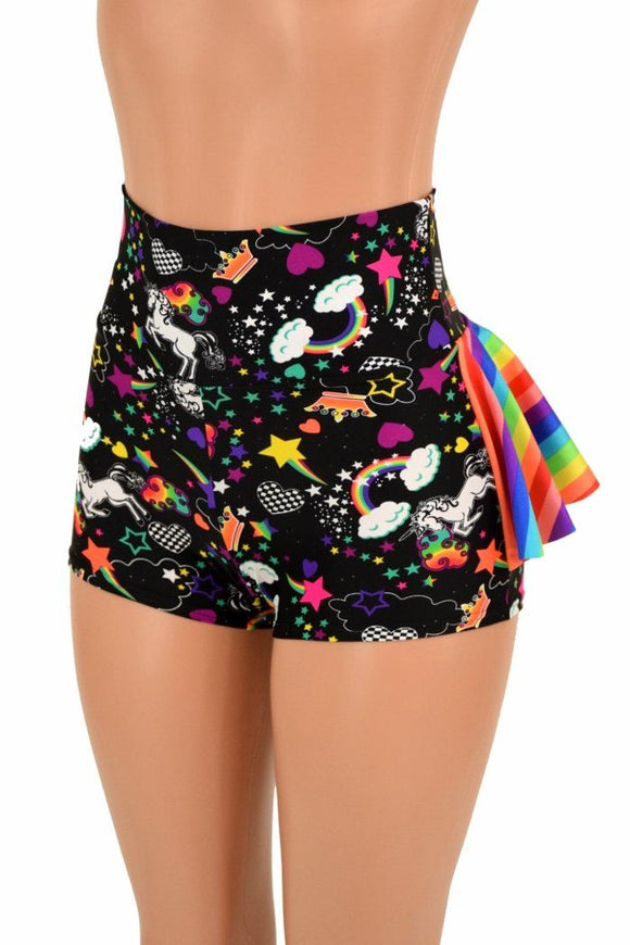 Unicorns & Rainbows Ruffle Rump Shorts - Coquetry Clothing