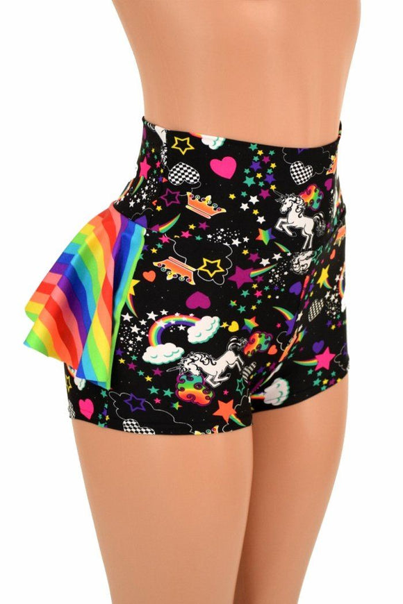 Unicorns & Rainbows Ruffle Rump Shorts - Coquetry Clothing