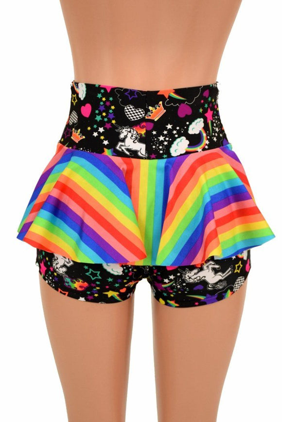Unicorns & Rainbows Ruffle Rump Shorts - Coquetry Clothing