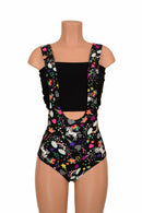 Unicorns & Rainbows Suspender Romper - Coquetry Clothing