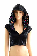 Unicorns & Rainbows Zipper Crop Hoodie - Coquetry Clothing
