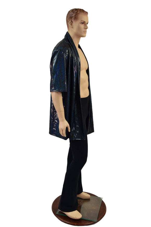 Unisex Open Front Nomad Shirt with Robe Collar - Coquetry Clothing