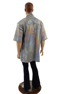 Unisex Open Front Nomad Shirt with Robe Collar - Coquetry Clothing